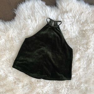 UO Kimchi Blue Velvet High Neck Tank